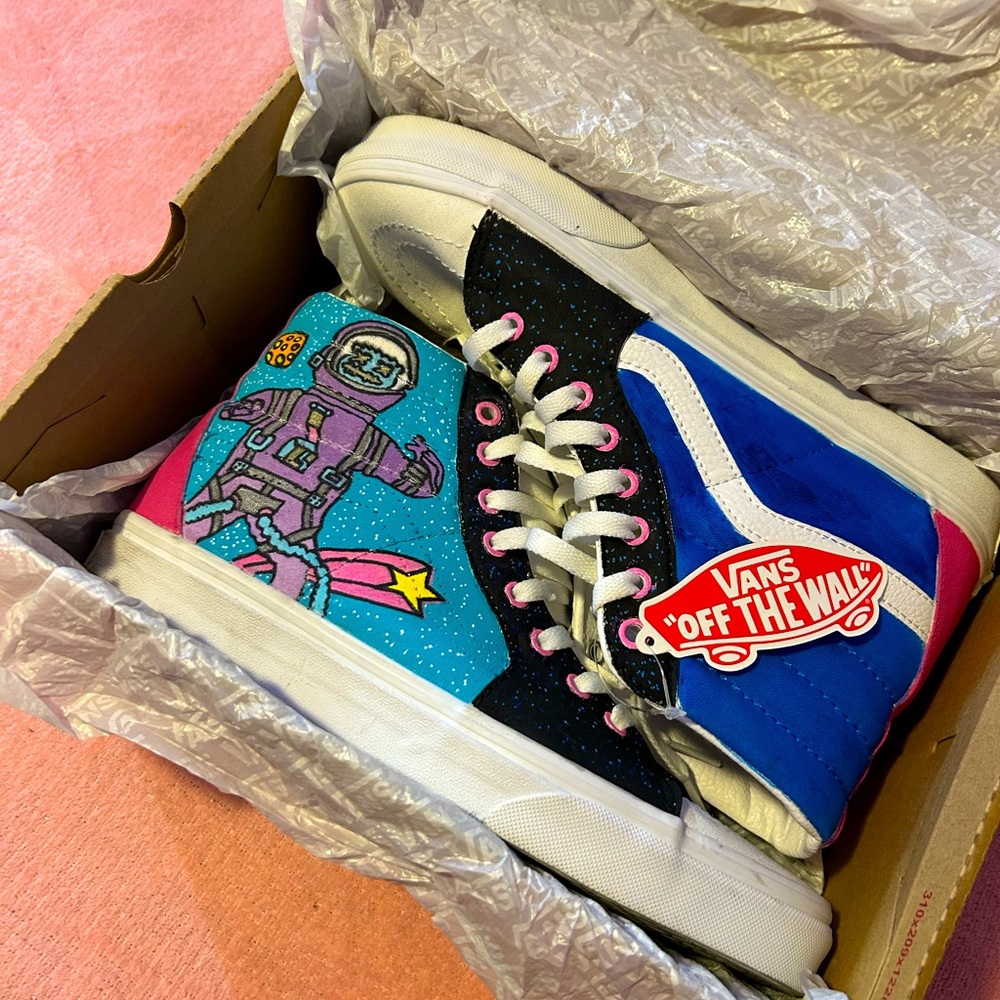 I customized these shoes myself and they were only worn once!